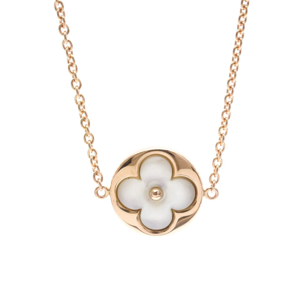 LOUIS VUITTON 18k Gold Pearl Monogram Charm Bracelet